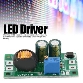 LD48AJTA LED Driver Board, 72W DC 6 to 50V Step Down Power Supply Module 1 to 3A LED Driver Module PWM Controller DC DC Step Down Constant Current Converter