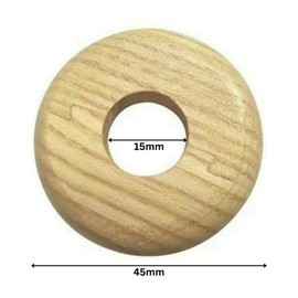 Marco Paul Chrome Radiator Pipe Collars 15mm Pipe Hole Collars Cover Steel Wall Tap Plate Concealing Covers Home Decor DIY (Six Oak)