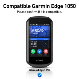 Suoman for Garmin Edge 1050 Case, [Anti-Scratch] TPU High Definition Clear Screen Protector, Full Around Electroplate Soft EPU Protective Cover -Black