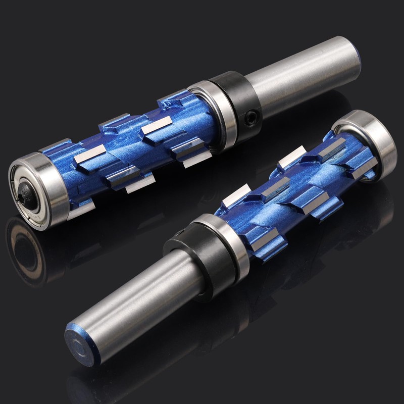HOZLY Flush Trim Router Bit 1/2" Shank, Double Bearings Flush