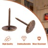 Bivethoi Upholstery Tacks, 7/16" Dia Antique Red Copper, 120 Pcs