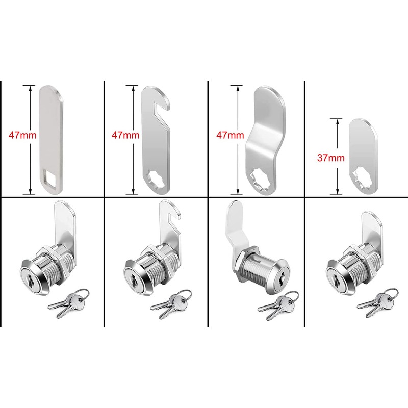 4 Pack Cupboard Locks, Cam Lock, Door Lock, Letter Box