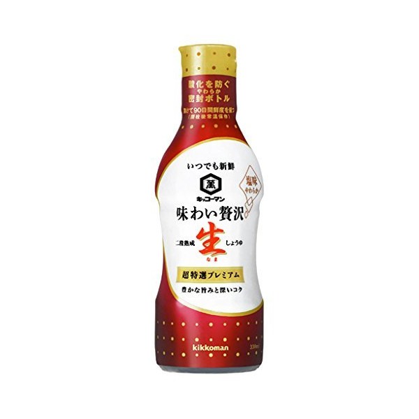 Kikkoman taste luxury raw soy sauce 330ml x12 pieces