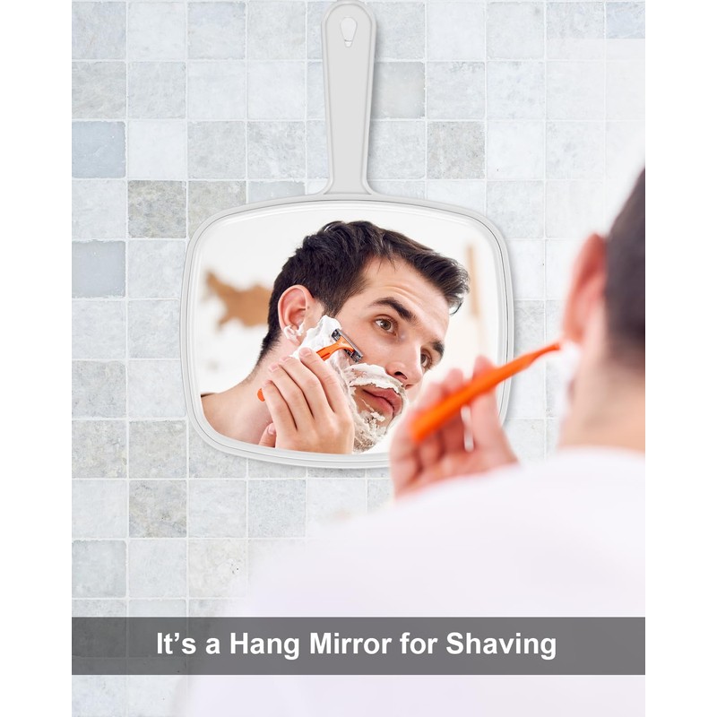 PROTECLE Extra Large Hand Mirror, Salon Barber Hairdressing Handheld Mirror