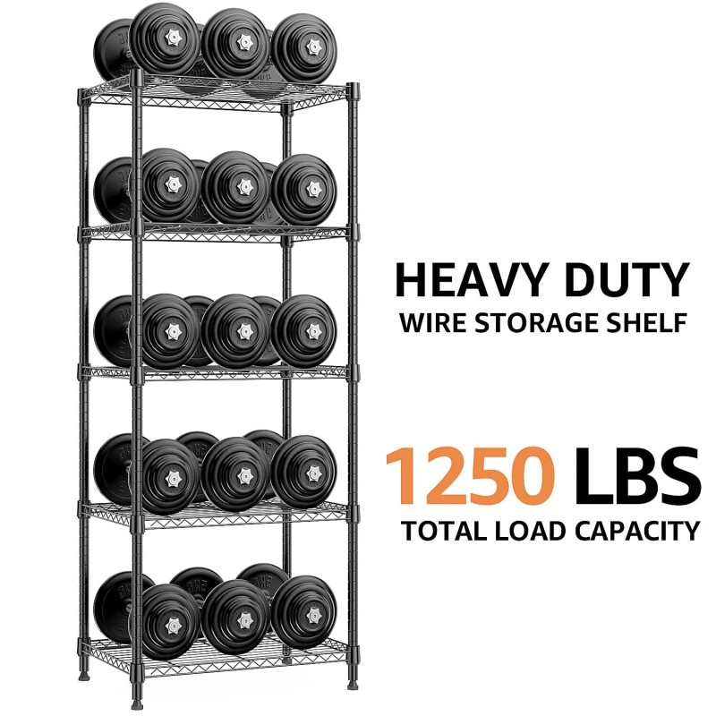 MZG 4 Tier Adjustable Wire Shelving Stackable Storage Shelves Kitchen