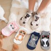 Pilates Grip Socks for Women Cat Design Cute Funny Grippy