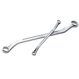 TOP TM-24x27 Double Mouth Glasses Wrench, 0.9 x 1.1 inches (24 x 27 mm), 45° Offset, Forged, Made in Japan