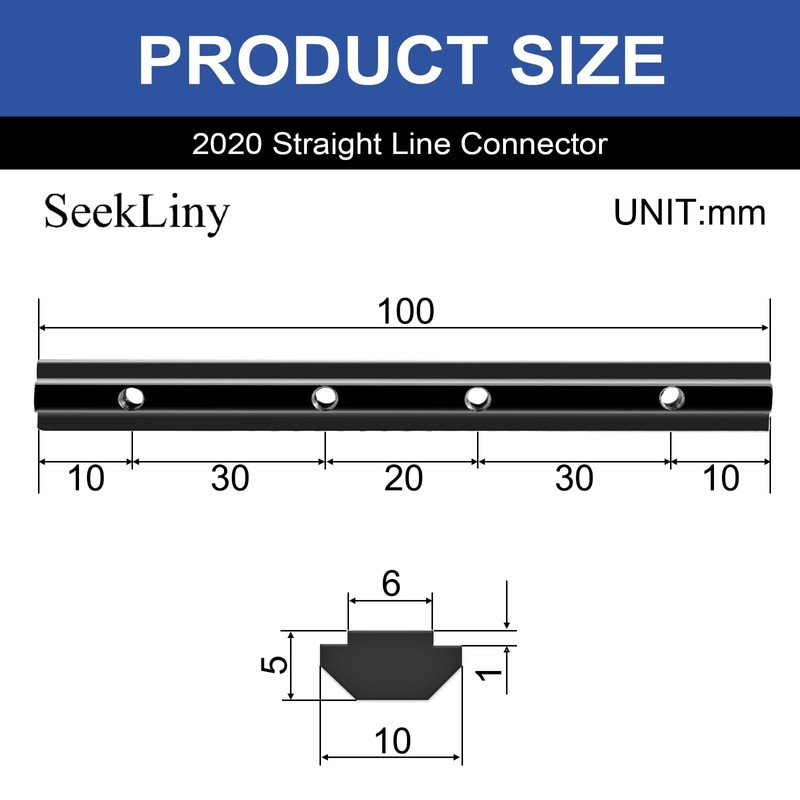 iMetrx 24pcs 2020 Staight Connector Corner Bracket Joint Plate 2020