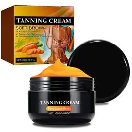 AmiCera Tan Accelerator, Tanning Cream with Carrot Oil, Shine Brown Tanning Enhancers for Sunbed Sun Sunkissed Tan Natural Bronze Intensive Tanning Gel Moisturiser, Fast Absorbing, Carrot 100g