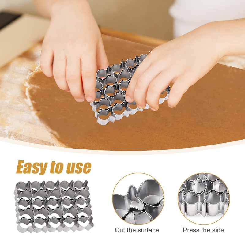 Goldfish Cracker Cookie Cutter, 25 Cavities Goldfish Cookie Cutter, Stainless