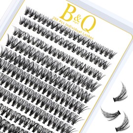 Lash Clusters 30D-0.07D-17 B&Q LASH Individual Lashes 280 Clusters False Eyelash 10D 20D 30D 40D Lash Clusters Extensions Individual Lashes Cluster DIY Eyelash Extensions at Home (30D-0.07D,17MM)