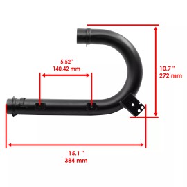 Caltric Exhaust Elbow Pipe for Polaris RZR 4 800 EFI 2010-2012