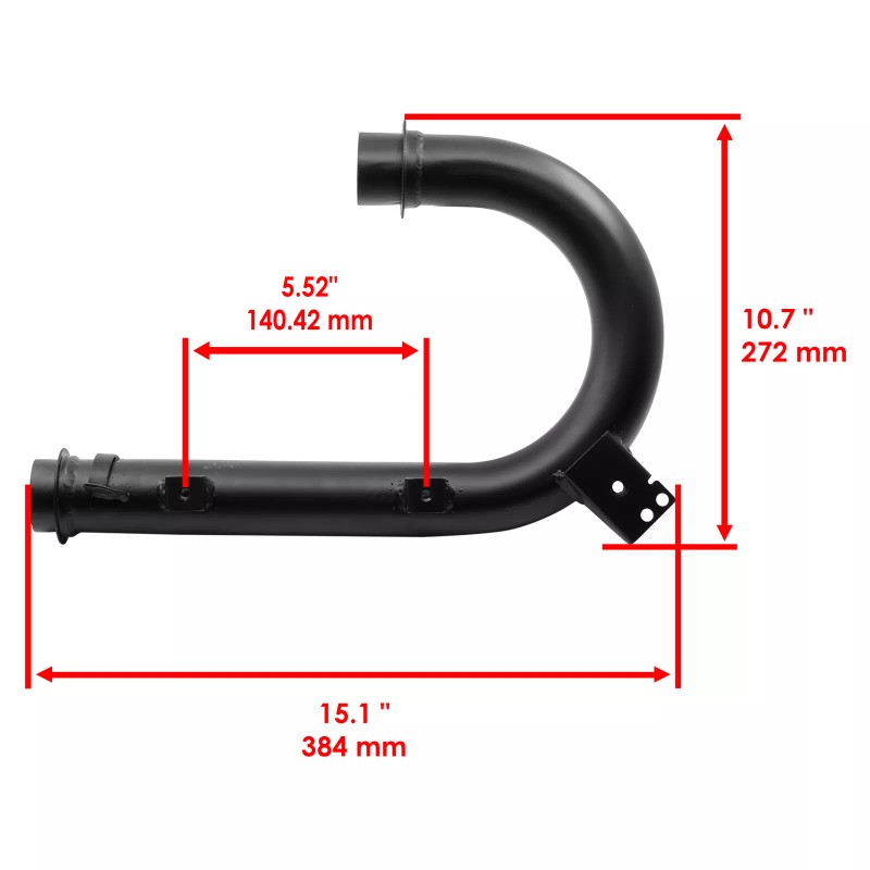 Caltric Exhaust Elbow Pipe for Polaris RZR 4 800 EFI