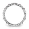 GemApex Eternity Ring Band 925 White Sterling Silver Stackable Expressions