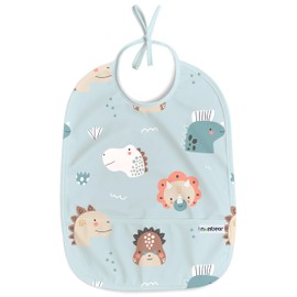 Nombear ® Sleeveless Baby Weaning Bib - Waterproof Baby Bibs 6-12 Months for Baby Led Weaning, Sleeveless Baby Feeding Bibs, Toddler Bib, Baby Food Bibs, Baby Apron, 1-Pack, Dinosaurs