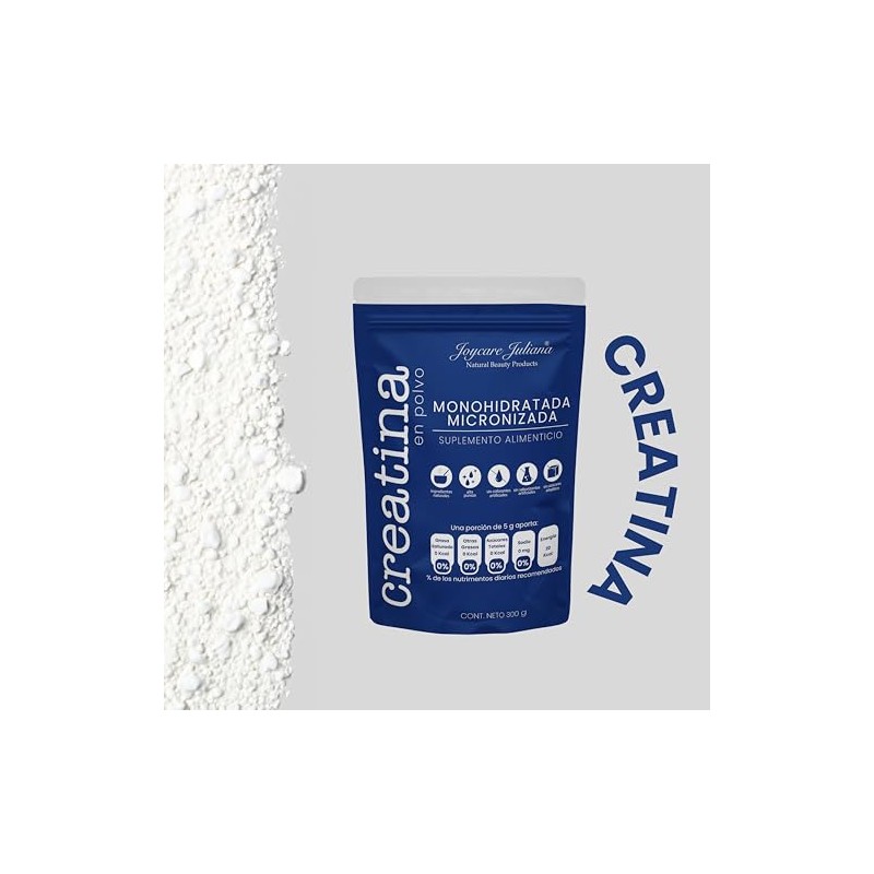 Creatina 300g Suplemento Alimenticio en Polvo, Fórmula de Alta Pureza,
