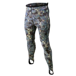 Tilos Camouflage 5.5oz Spearfishing UPF 50+ Rash Guard Pants (S, Green Camo)