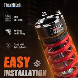 FlexHitch 3" Front Leveling Lift Kits for 2004-2024 F150, 3 inch Forged Front Strut Spacers Leveling Kits Compatible with 2004-2024 F-150 2WD 4WD（22222 Bronze）