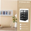 VILLFUL Multi Desktop Organizer Box for Stationery Storage Three-Drawer Hollow