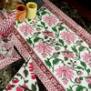 Sweet Us Fiorella Floral Cotton Block Print Table Runner and