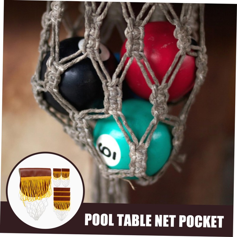 WOONEKY 6Pcs Billiard Table Pocket Drop Ball Net Durable Wear