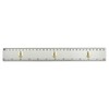 'Boy with Rugby Ball' 30cm (12 Inch) White Plastic Ruler