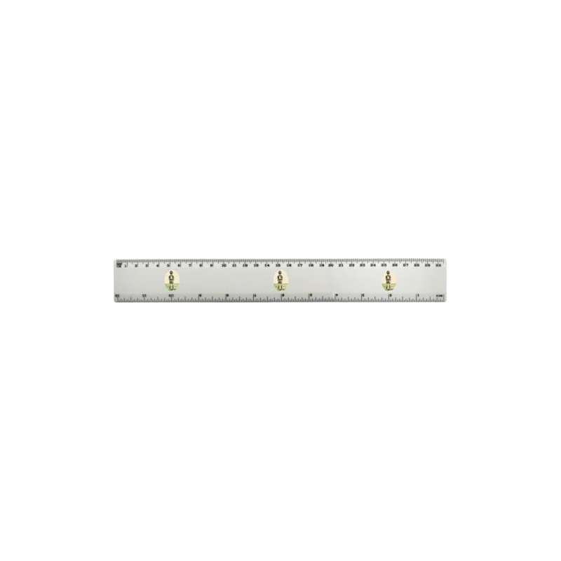 'Boy with Rugby Ball' 30cm (12 Inch) White Plastic Ruler