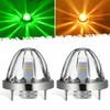 Partsam 2Pcs Dual Color Amber/Green LED Glass Lens Watermelon Lights,