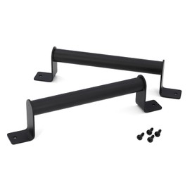 Deepa Door Knobs, Sliding Doors, Handles, Handles, Carbon Steel, Door Handles, Lightweight, Sliding Knobs, Frosted, Sliding Doors, Entrance Doors, Matte Black, 2 Pieces