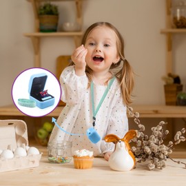 Taladad Silicone Cover Case for Bitzee Interactive Toy Digital Pet and Case,Case with Lanyard,Protective Case Holder Skin for Bitzee Virtual Electronic Pets for Girls & Boys (blue)