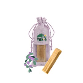 YAK9 Cheese Dog Chews, High Protein Dog Treats, Natural, Rawhide Free, Long Lasting Dog Chews with Vitamin C, Iron, Calcium & Magnesium, Dog Treats for Medium Breeds Under 75 Lbs, Blueberry, 1 Piece