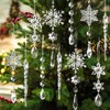 GXGM 10 Stück Christbaumschmuck Eiszapfen Anhänger, Acryl Deko Weihnachtsbaum, Acryl