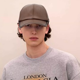 YeeHeen Baseball Cap for Men Women PU Leather Trucker Hat Adjustable Ball Hat Light Coffee