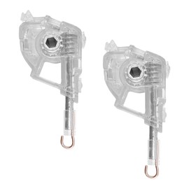 Amazing Drapery Hardware Low Profile Wand Tilter, Set of 2 - Durable Metal Construction, Heavy Duty Hexagon Gear/Hook Connection - Clear Blind Tilt Mechanism for 2" Horizontal Blinds