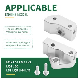 Ustinian Knock Sensor and Hardnesses Relocation Bracket Kit for 1997-2007 GM Gen 3 LS V8 Engines LS1 LM7 LR4 LQ4 LS6 L59 LQ9 LM4 551216-KN30
