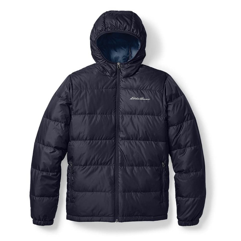 Eddie Bauer Men's Stratuslite Down Hoodie, Atlantic, Medium