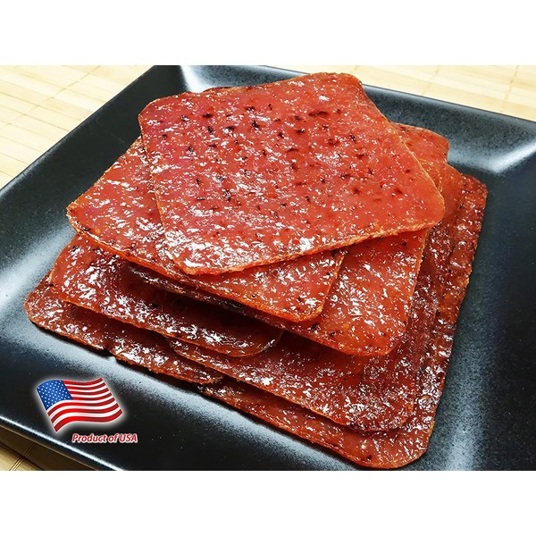Made to Order Fire-Grilled Asian Minced/Tender Pork Jerky (Original Flavor - Square Shaped - 4 Ounce) aka Singapore Bak Kwa - Los Angeles Times "Handmade Gift" Winner