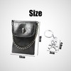DUINIU 1pc Skull Black Leather Crossbody Bag with 1pc Skull