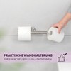 bremermann Piazza Bathroom Series Double Toilet Roll Holder, Matt Stainless