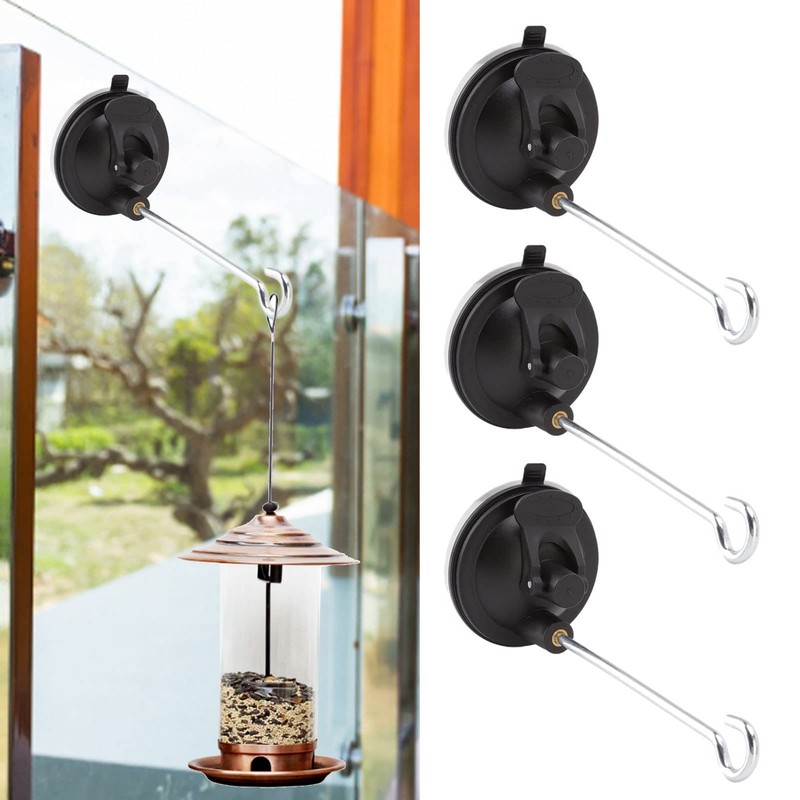 3 Pcs Bird Feeder Wall Mount Window Suction Cups with