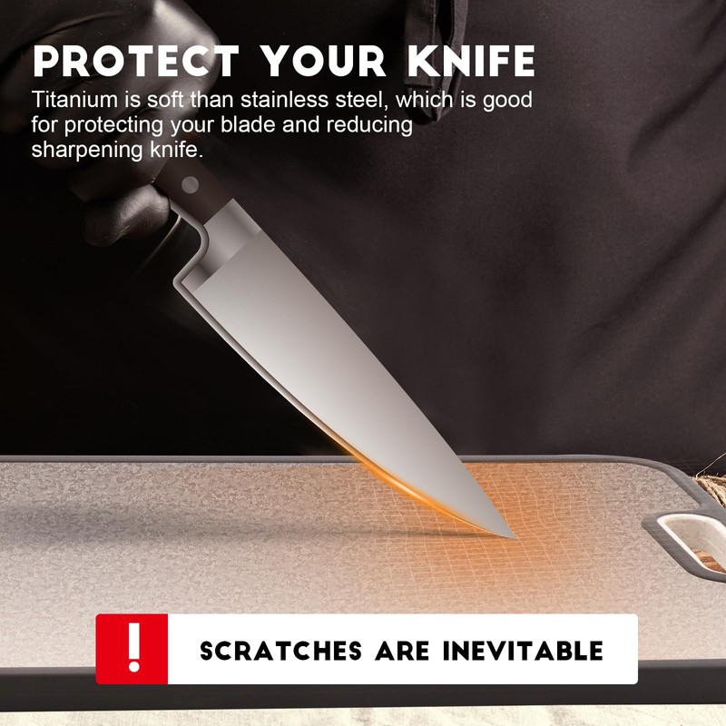 Titanium Cutting Board Double Sided Crystallization Cutting Boards for Kitchen