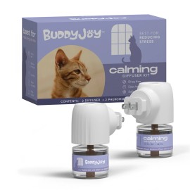 BUDDYJOY Cat Calming Diffuser BUDDYJOY (2 Diffusers + 2 Refills) NEW - FREE SHIPPING