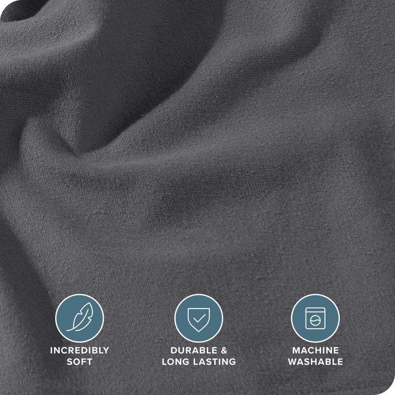 Bare Home 2 Fitted Bottom Sheets 100% Cotton Velvet Flannel