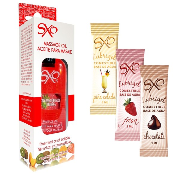 Aceite para Masaje 60 ml Termico y Comestible con Ingredientes