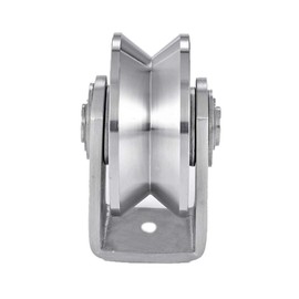 Stainless Steel 3in V Groove Heavy Duty Track Wheel Rigid Caster Sliding Gate Roller for Swing Sliding Gate