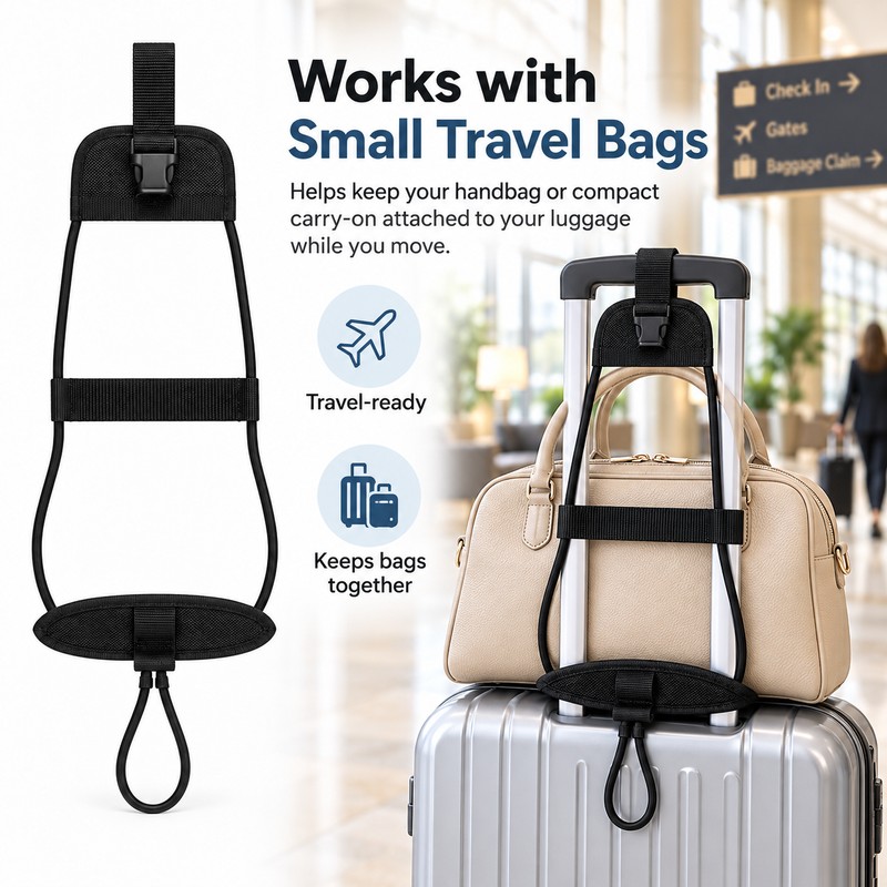Luggage Connector Strap for Travel – Nylon Bag Holder Belt
