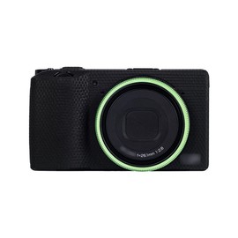 JJC Metal Accent Ring Cap Lens Decoration Ring Protector for Ricoh GR IIIx Digital Camera, Replace Original Ricoh GN-2 Ring Cap - GREEN