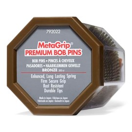 MetaGrip Bronze Premium Bobby Pins, 300 Count