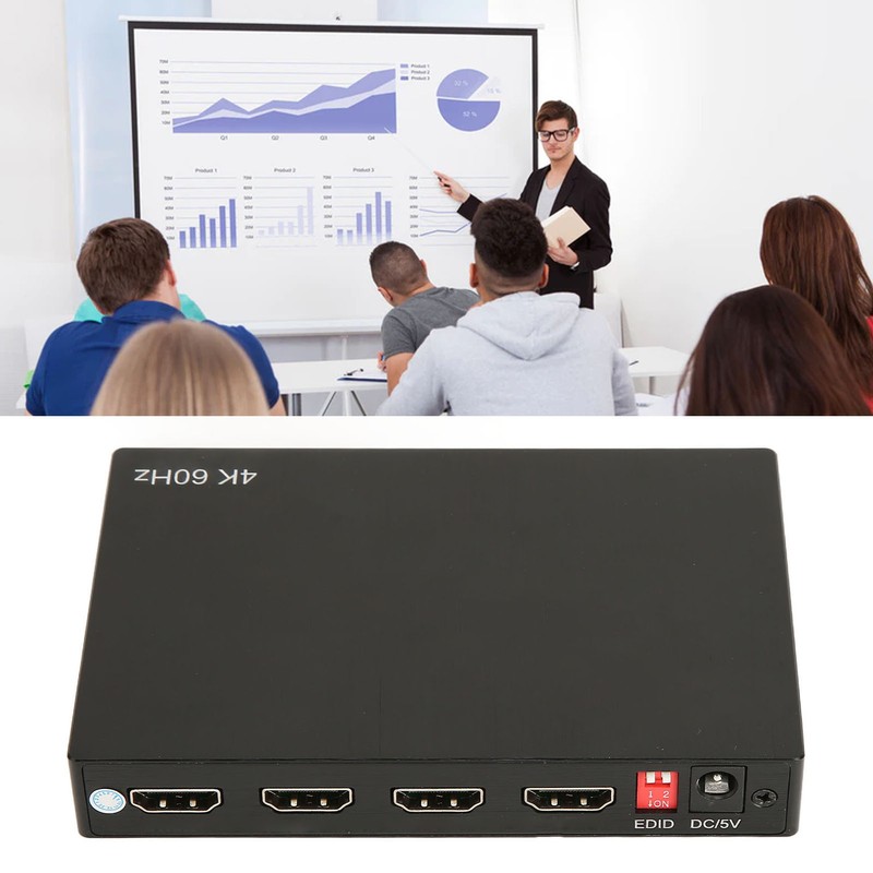 HD Multimedia Interface Switch 4K 4 in 2 Out 3.5mm