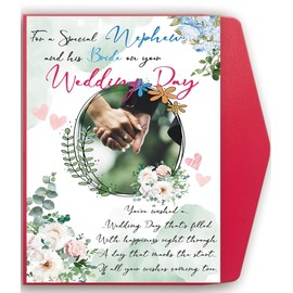 Mcduldul Wedding Card for Nephew and Nephew and daughter-in-law| Congratulations Wedding Cards for Bride and Groom| Bridal Shower Gifts for Couple Him Her